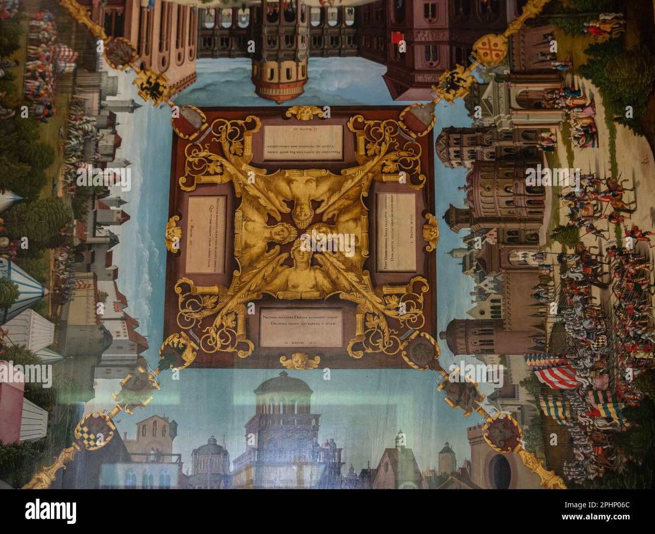 Paris, France - 02 19 2023 : Musée du Louvre. Plan d'examen, épisodes de la vie de David peint par Hans Sebald Beham Banque D'Images