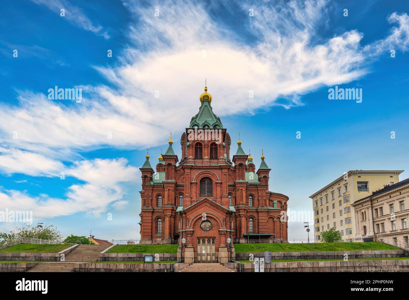 Helsinki Finlande, ville de la cathédrale d'Uspenski Banque D'Images