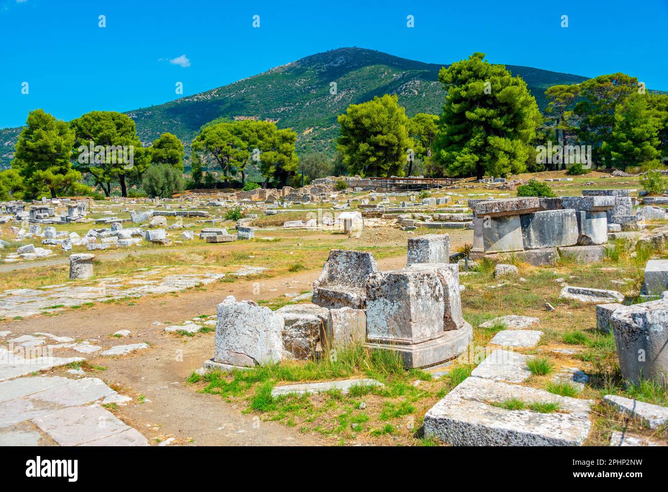 Ruines du sanctuaire d'Asklepios à Épidaure en Grèce. Banque D'Images