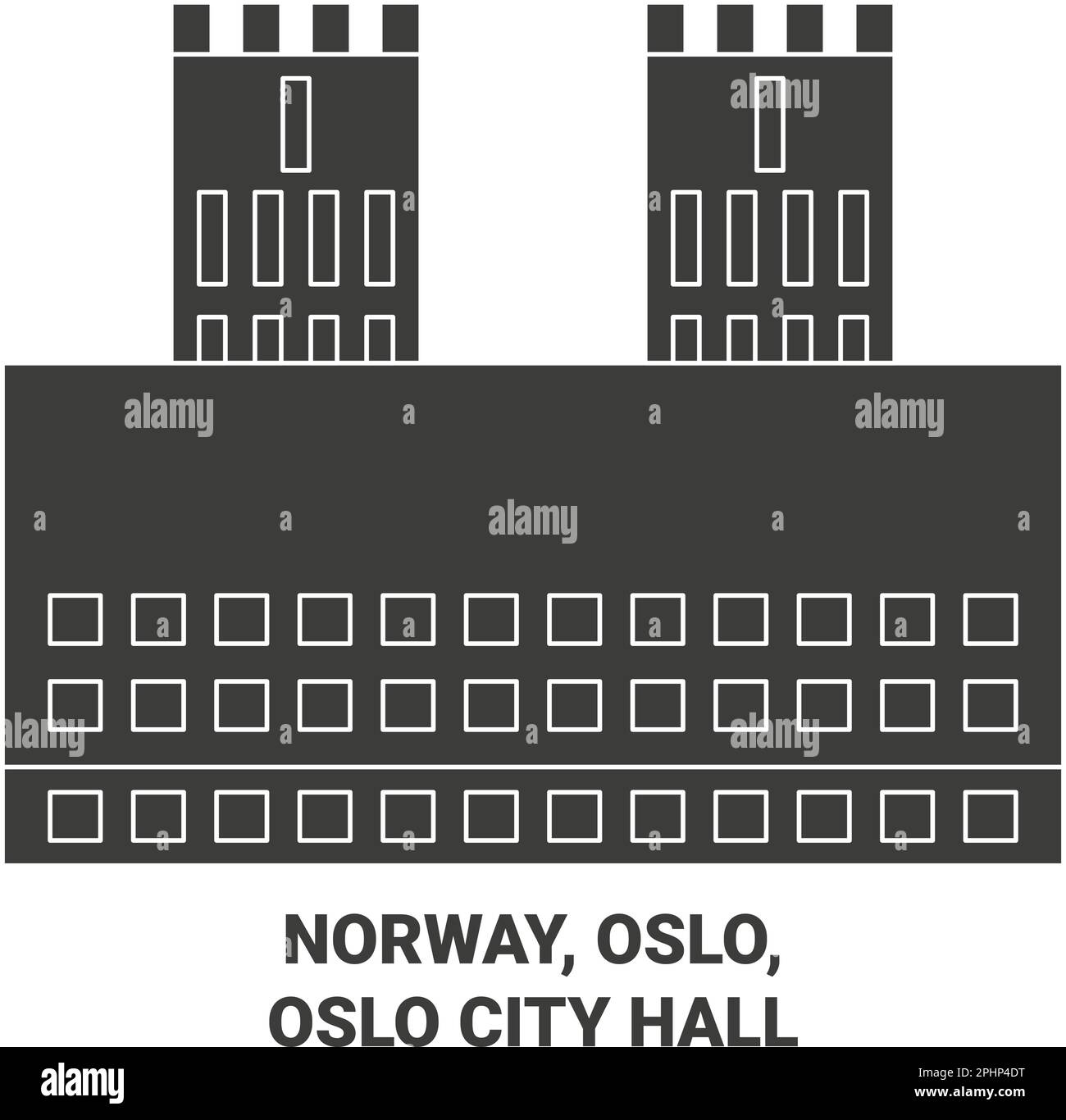 Norvège, Oslo, Oslo City Hall Voyage illustration vecteur Illustration de Vecteur