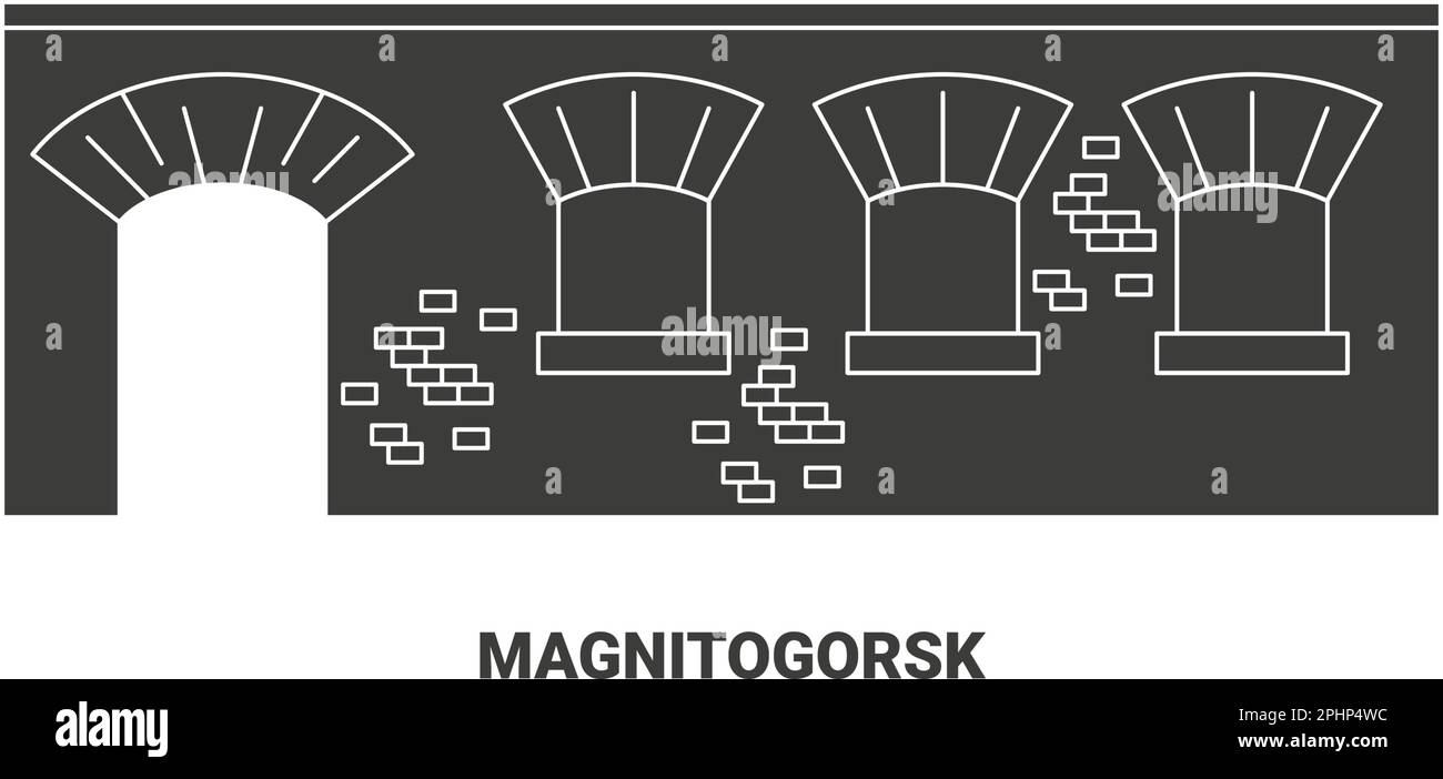 Russie, Magnitogorsk Voyage repère illustration vecteur Illustration de Vecteur