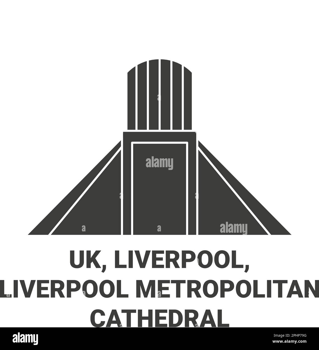 Angleterre, Liverpool, Liverpool Metropolitan Cathedral Voyage illustration vectorielle Illustration de Vecteur