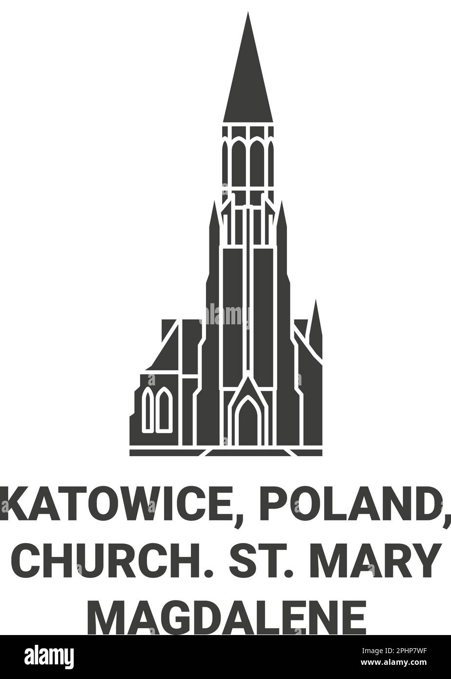 Pologne, Katowice, Église. St. Illustration vectorielle de voyage Mary Magdalene Illustration de Vecteur Pologne, Katowice, Église. St. Illustration vectorielle de voyage Mary Magdalene Illustration de Vecteur