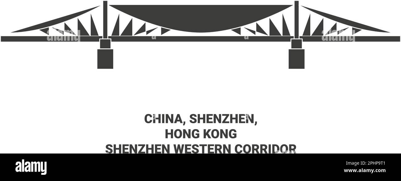 Chine, Shenzhen, Hong Kongshenzhen couloir occidental de voyage illustration de vecteur historique Illustration de Vecteur