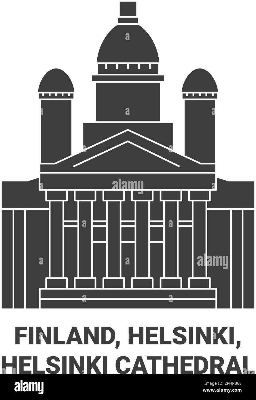 Finlande, Helsinki, la cathédrale d'Helsinki voyage illustration vectorielle Illustration de Vecteur