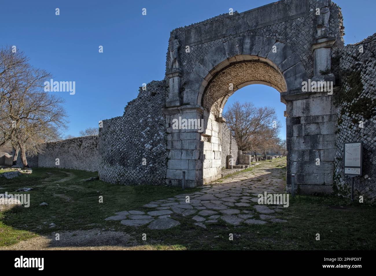 Parco archeologico di Sepino, zone archéologique de Atilia Saepinum, Campobasso, Molise, Matese, Banque D'Images