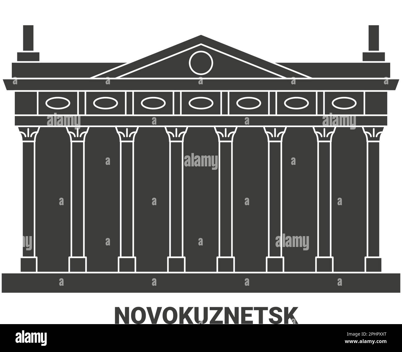Russie, Novokuznetsk Voyage repère illustration vecteur Illustration de Vecteur