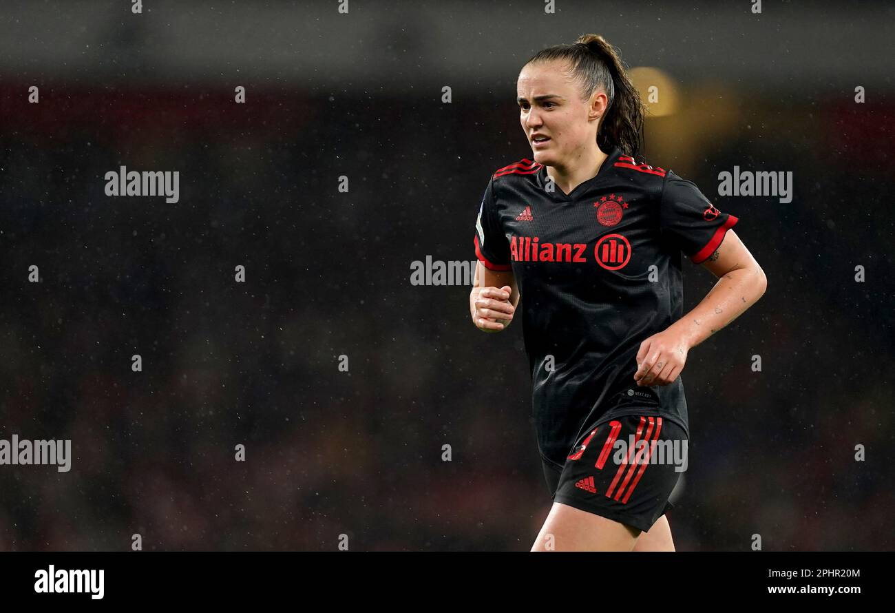 Le Bayern de Munich, Georgia Stanway, lors de la finale de la Ligue des champions de l'UEFA au stade Emirates, Londres. Date de la photo: Mercredi 29 mars 2023. Banque D'Images