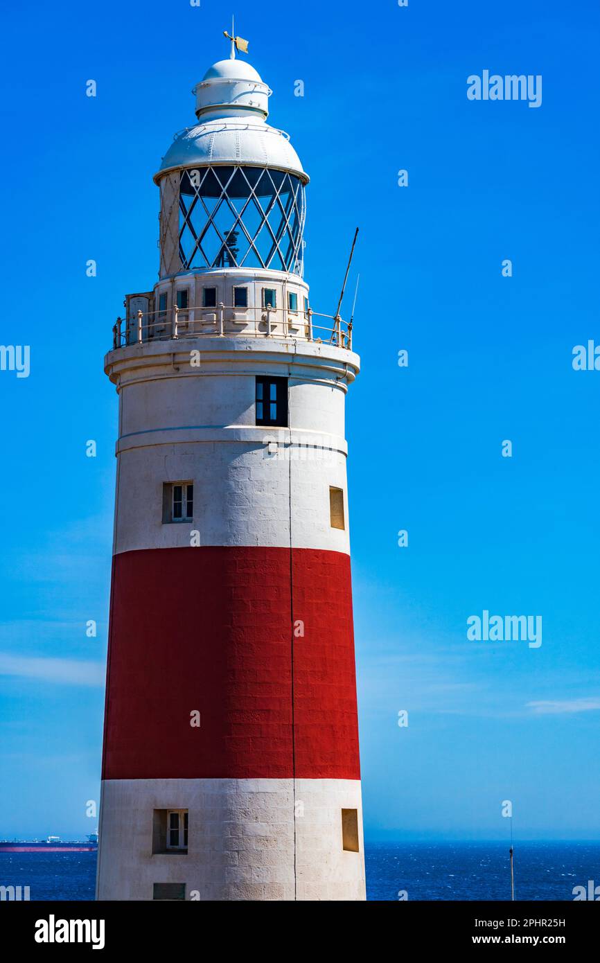 Europa point Lighthouse à Gibraltar, Royaume-Uni Banque D'Images