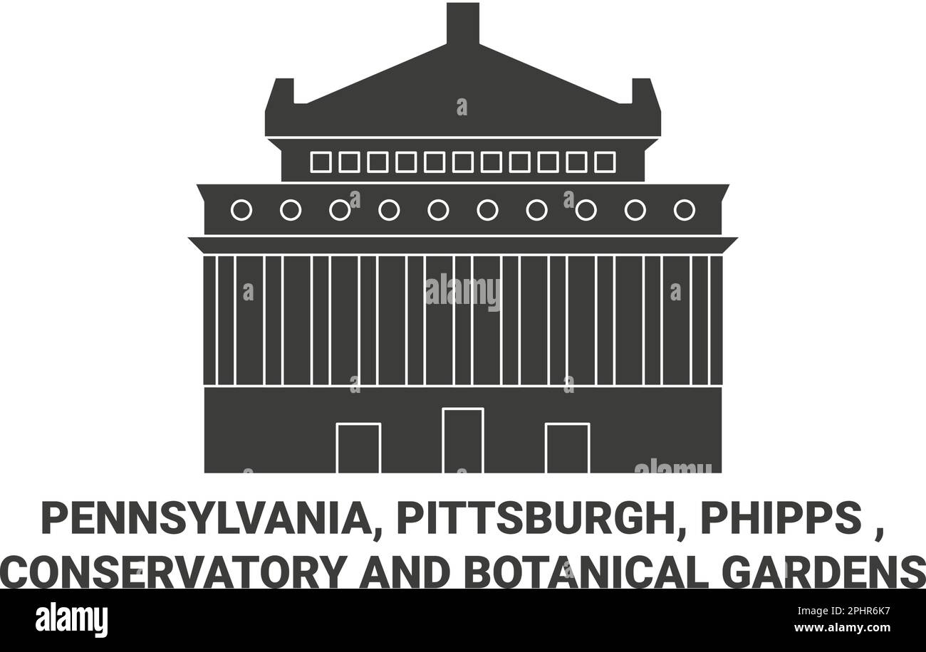 Etats-Unis, Pennsylvanie, Pittsburgh, Phipps , Conservatory and Botanical Gardens Voyage illustration vectorielle Illustration de Vecteur