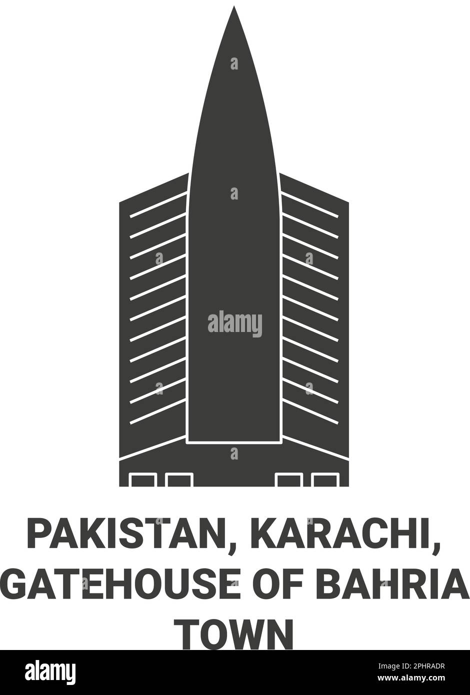 Pakistan, Karachi, Gatehouse de Bahria ville Voyage illustration vecteur Illustration de Vecteur