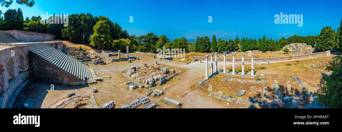 Asklepieion ruines antiques dans l'île grecque de Kos. Banque D'Images