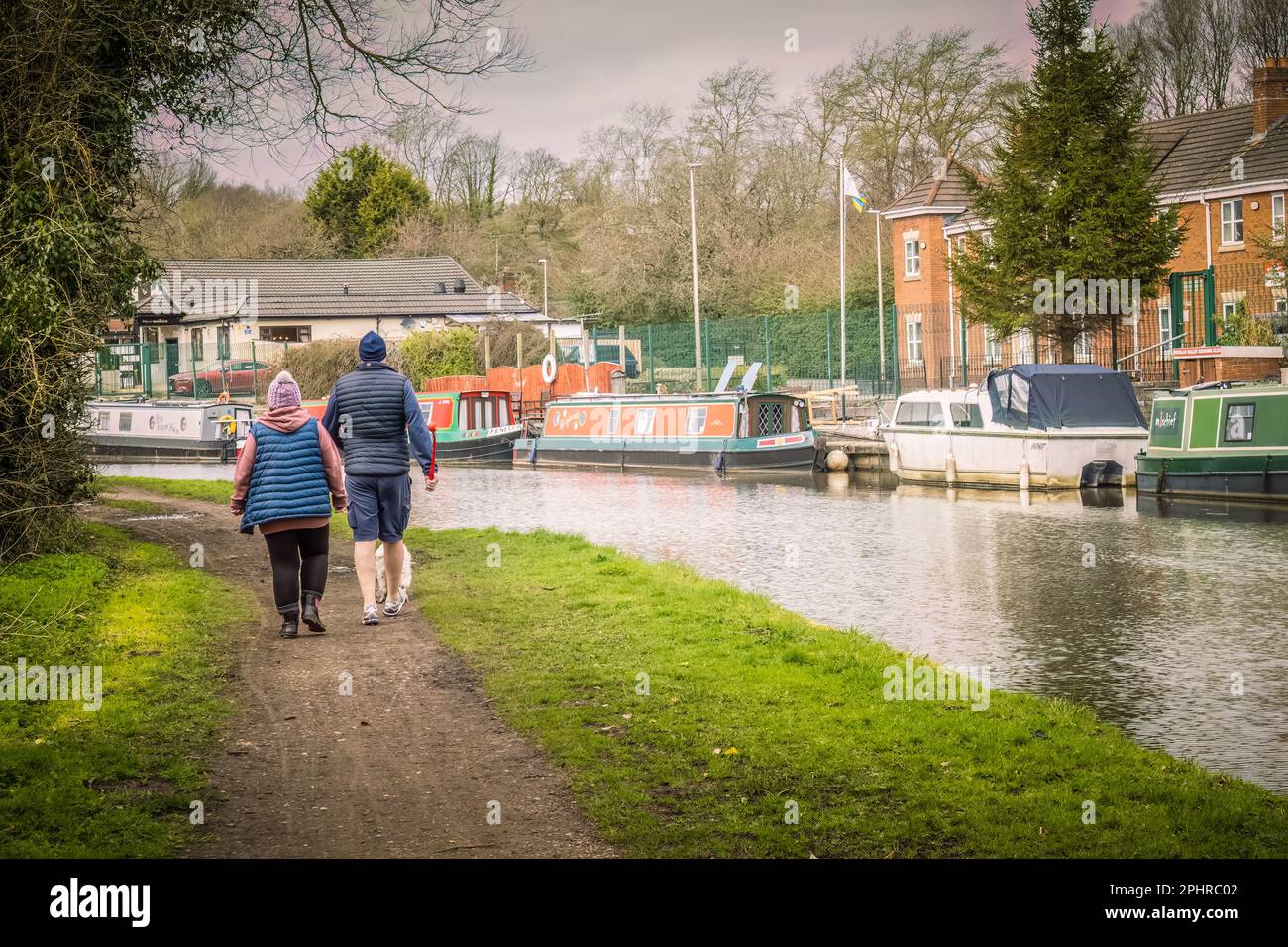 26.03.2023 Appley Bridge, Lancashire, Royaume-Uni. Le canal Leeds Liverpool au pont Appley près de Wigan dans le Grand Manchester Banque D'Images