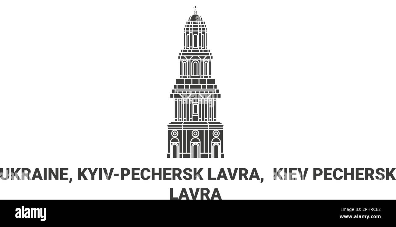Ukraine, Kiev, Kyivpechersk Lavra voyage illustration du vecteur de repère Illustration de Vecteur