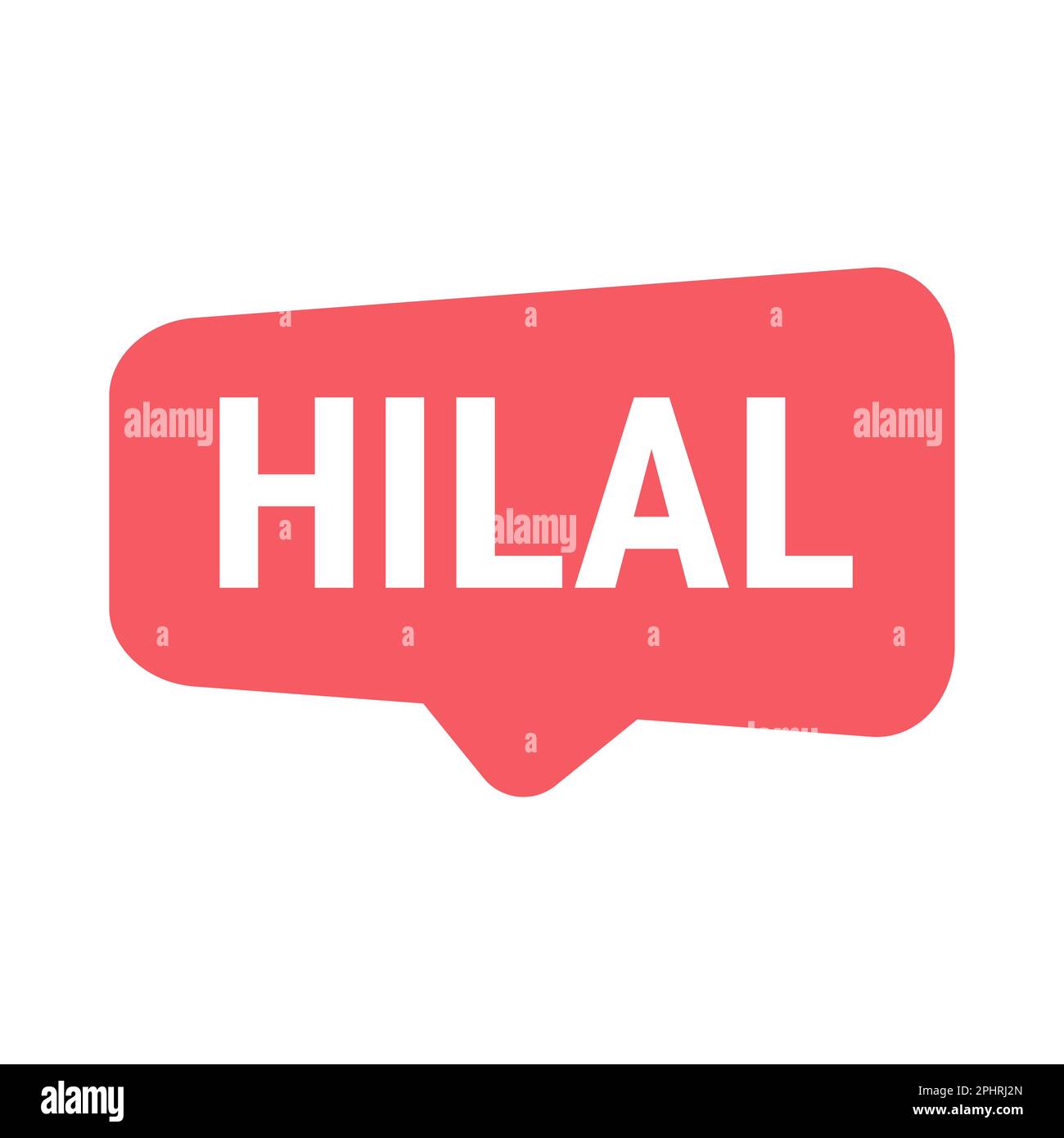 Hilal soupirant Red Vector symbole bannière avec des informations sur la Lune du croissant Illustration de Vecteur