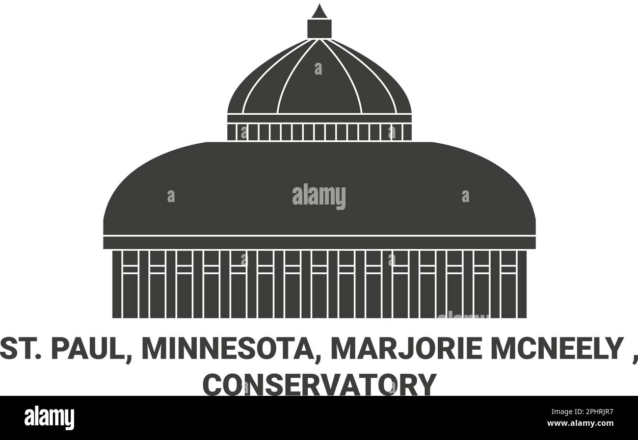 États-Unis, St. Paul, Minnesota, Marjorie McNeely , Conservatoire, illustration vectorielle de voyage Illustration de Vecteur