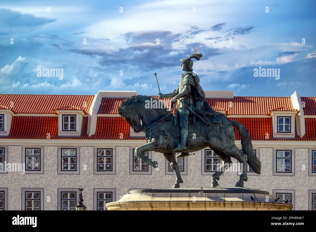 Statue du roi Jean I à Lisbonne, Portugal Banque D'Images