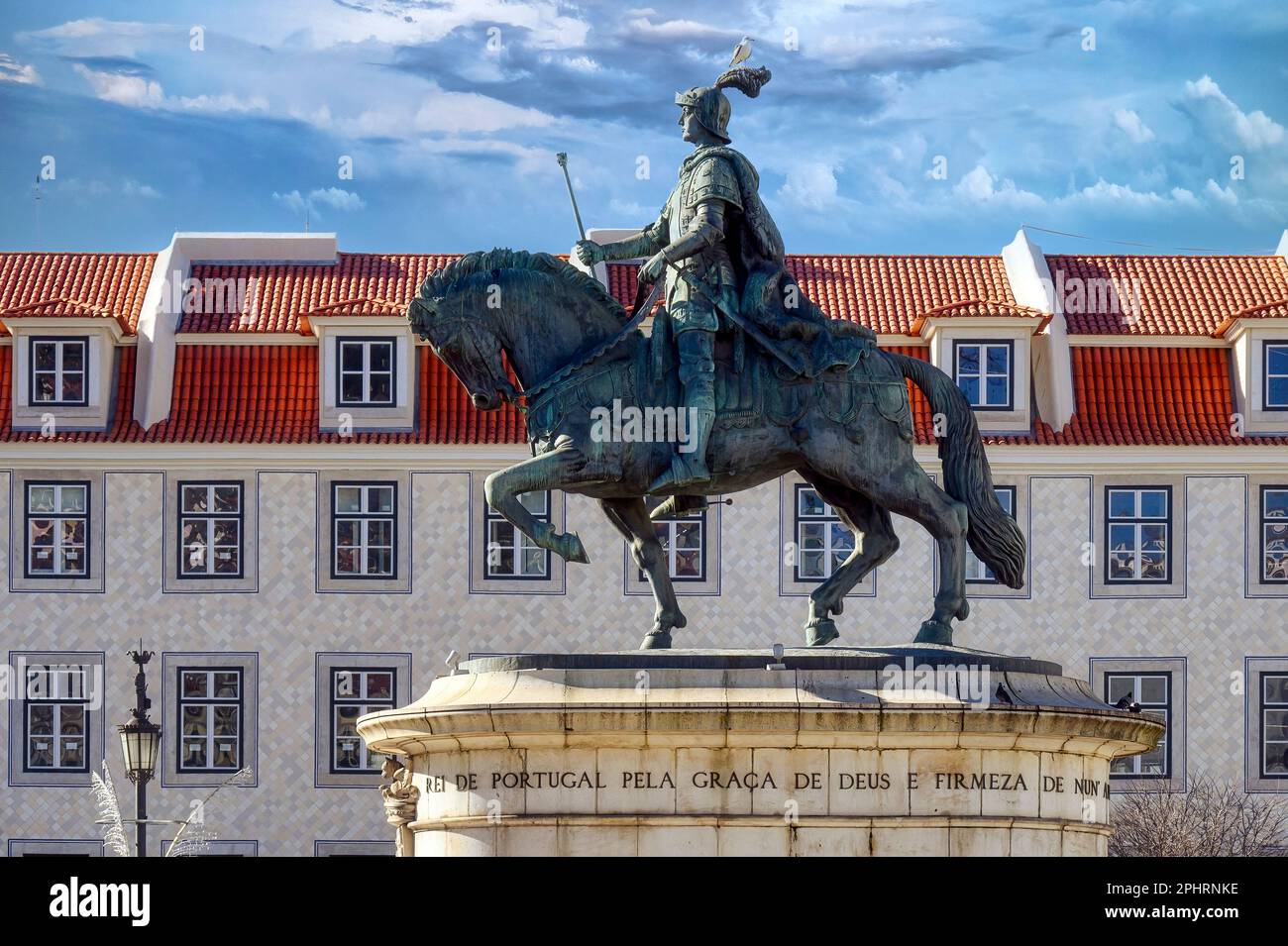 Statue du roi Jean I à Lisbonne, Portugal Banque D'Images