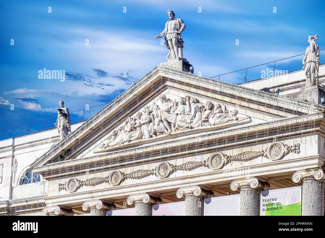 Théâtre national de la Reine Maria II, Lisbonne, Portugal Banque D'Images
