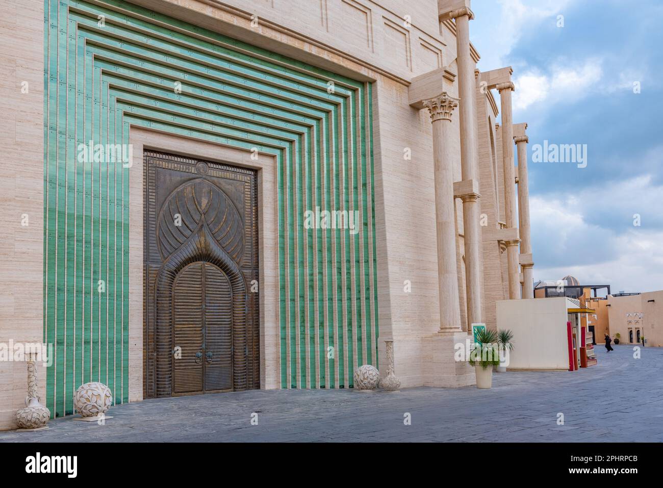 Vue sur le village culturel de Katara à Doha, Qatar. Banque D'Images