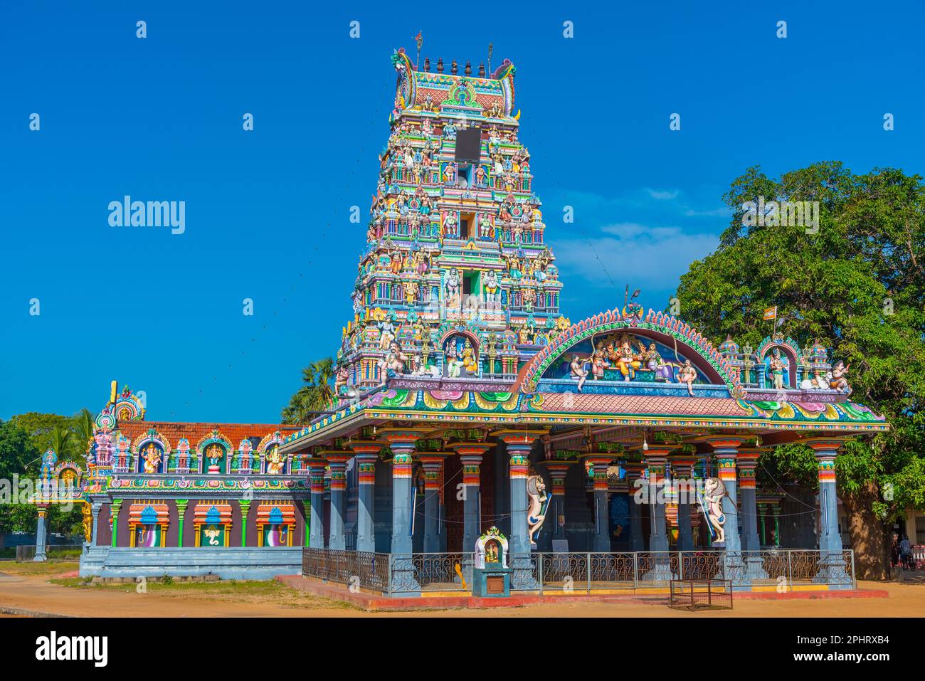Le temple de Pillaiyar près de Jaffna au Sri Lanka. Banque D'Images