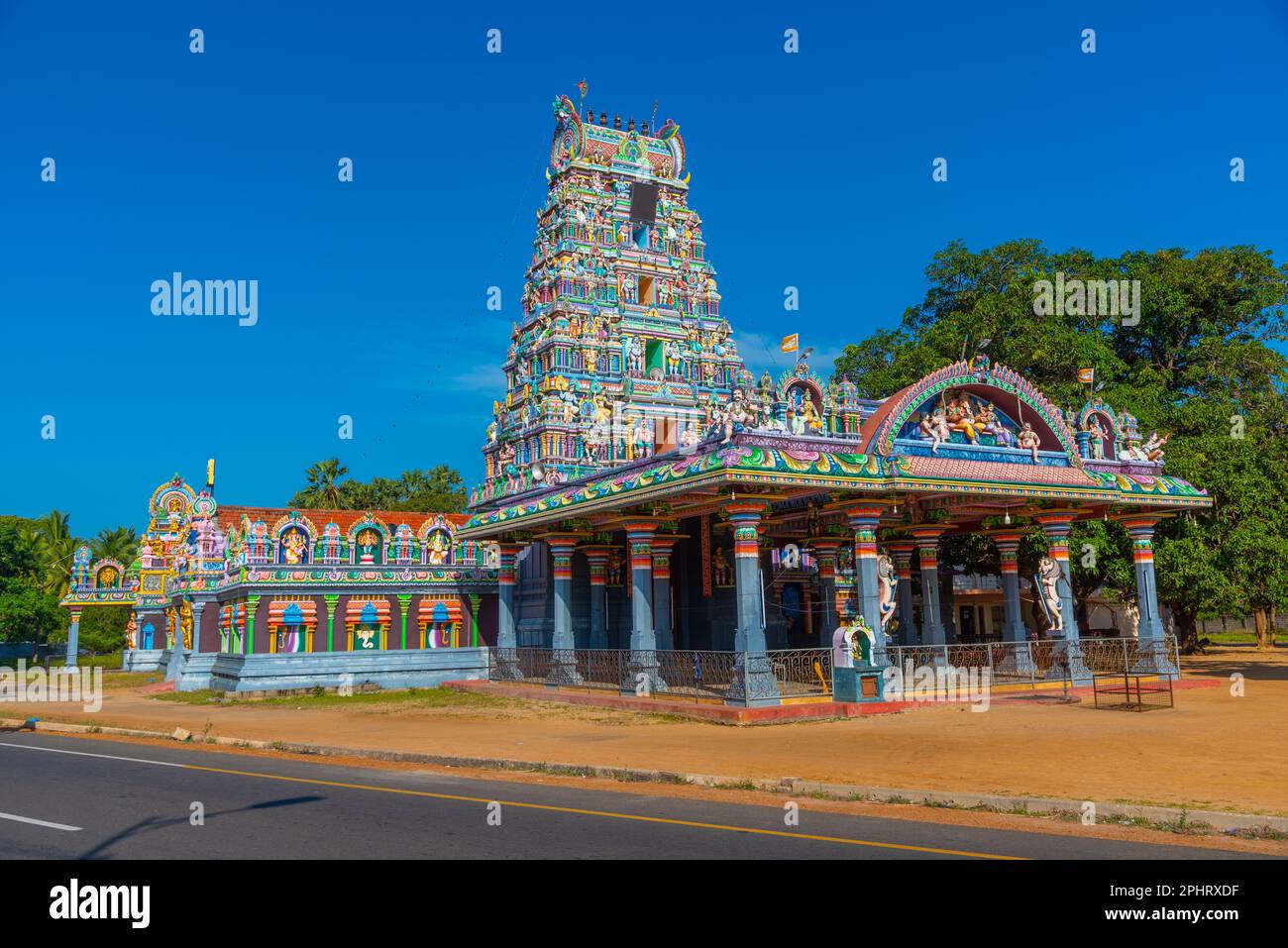 Le temple de Pillaiyar près de Jaffna au Sri Lanka. Banque D'Images