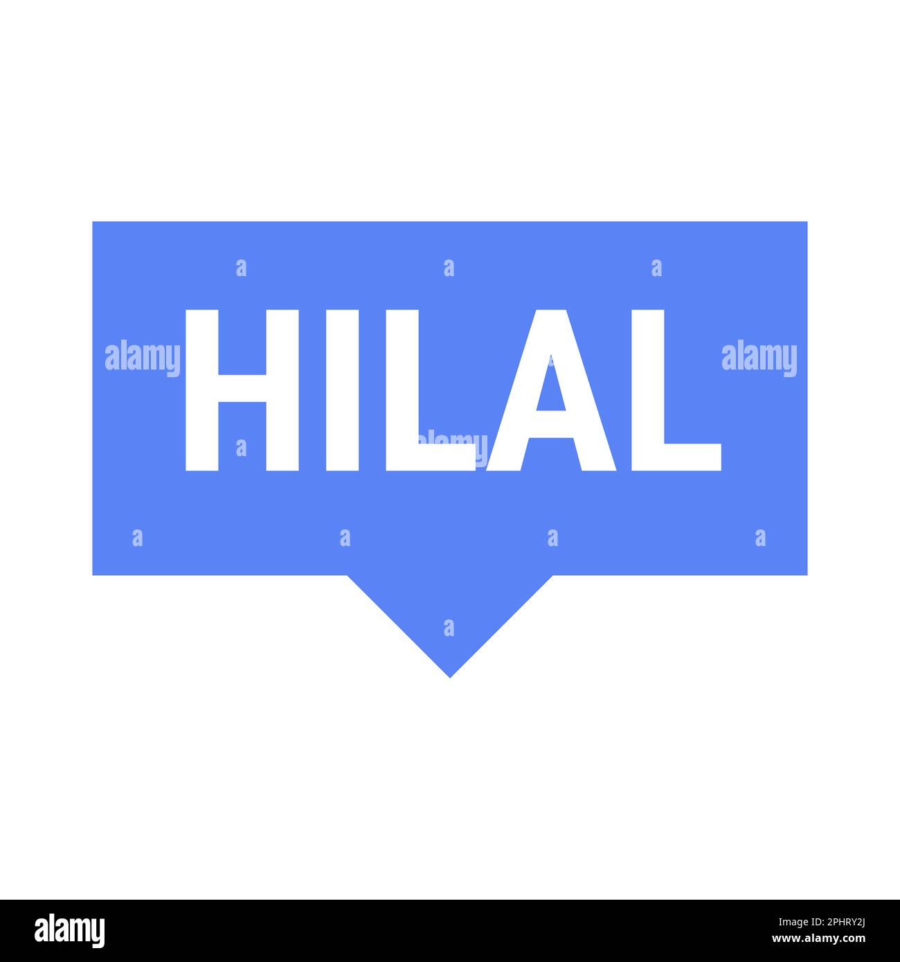 Hilal Sighting Blue Vector Callout Banner avec des informations sur la Lune du croissant Illustration de Vecteur