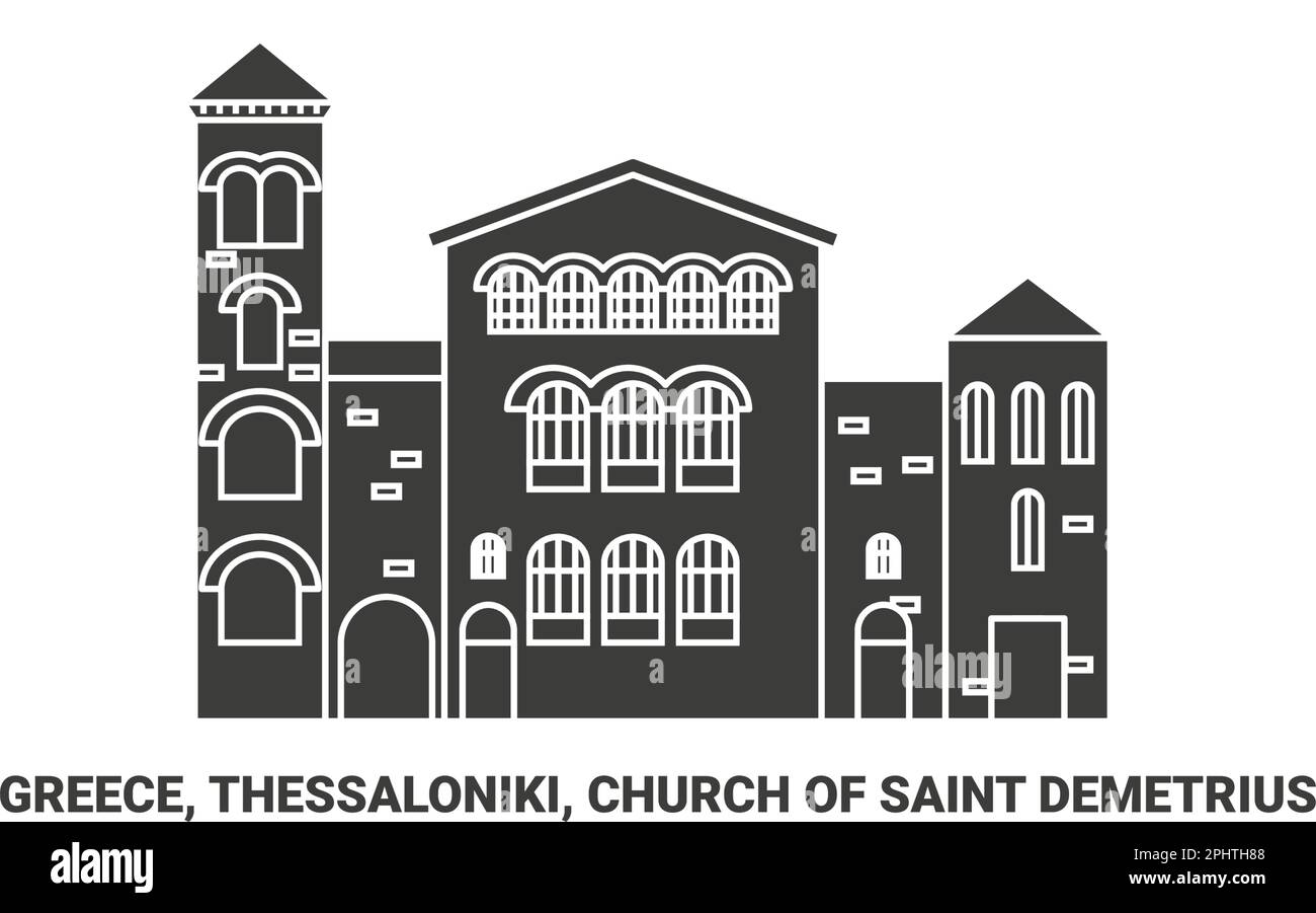 Grèce, Thessalonique, Eglise de Saint Demetrius Voyage illustration vecteur Illustration de Vecteur