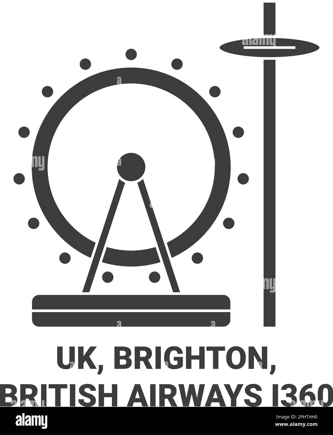 Angleterre, Brighton, British Airways I60 illustration du vecteur de voyage Illustration de Vecteur