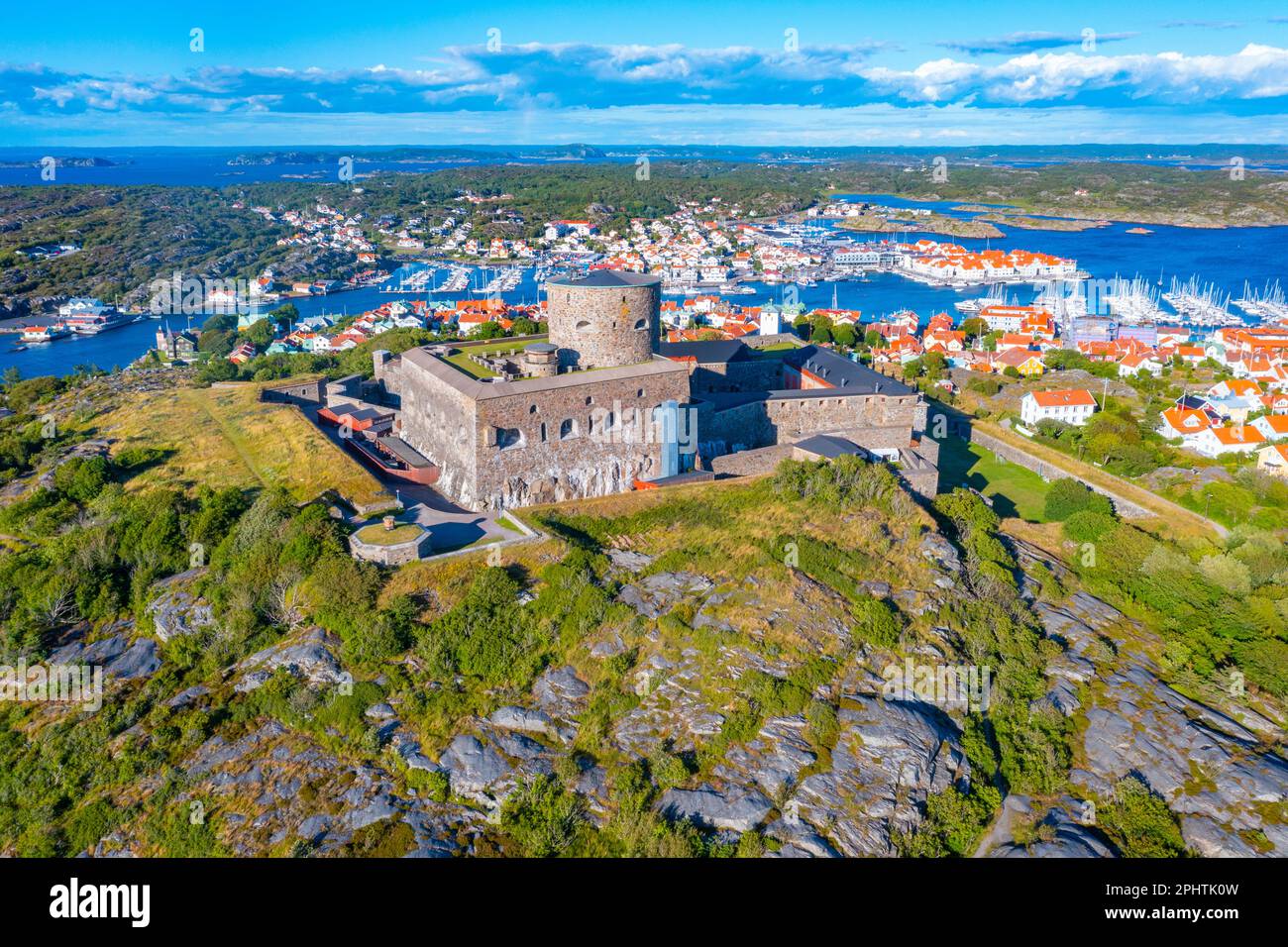 Vue panoramique sur Marstrand en Suède. Banque D'Images