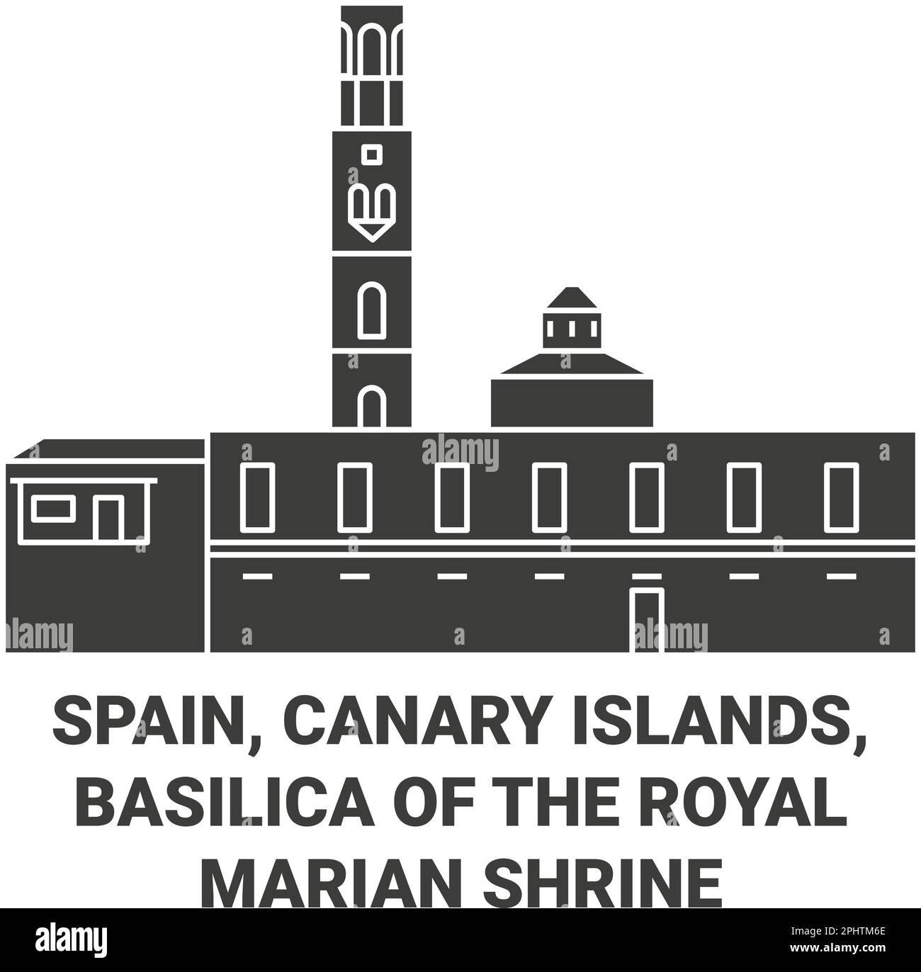 Espagne, îles Canaries, Basilique du Royal Marian Shrine Voyage illustration vecteur Illustration de Vecteur