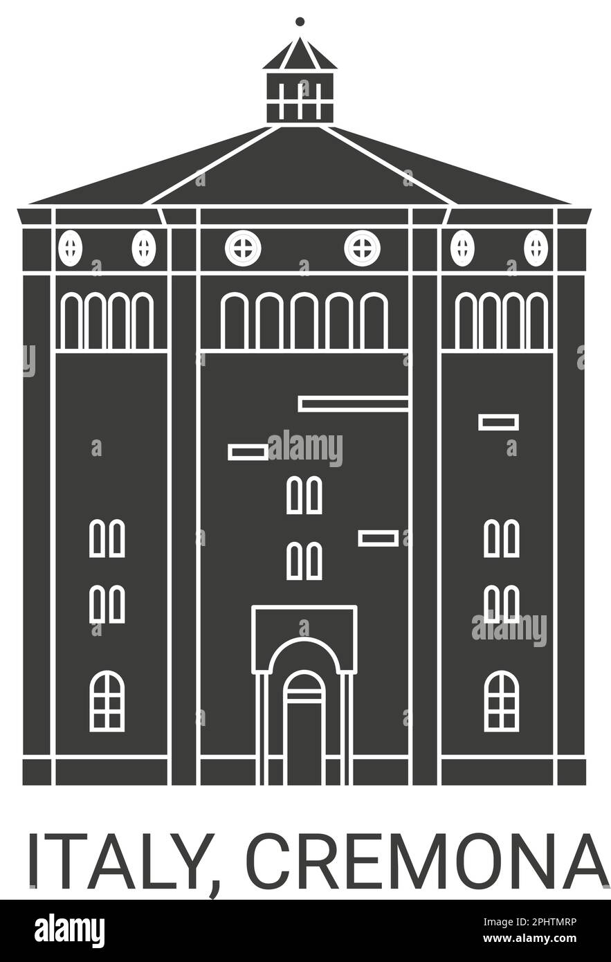 Italie, illustration du vecteur de voyage de Cremona Illustration de Vecteur