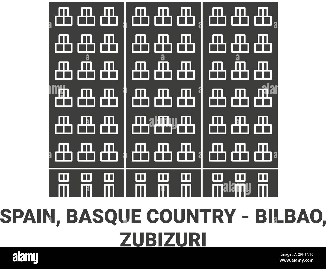 Espagne, pays Basque Bilbao, Zubizuri Voyage repère illustration vecteur Illustration de Vecteur