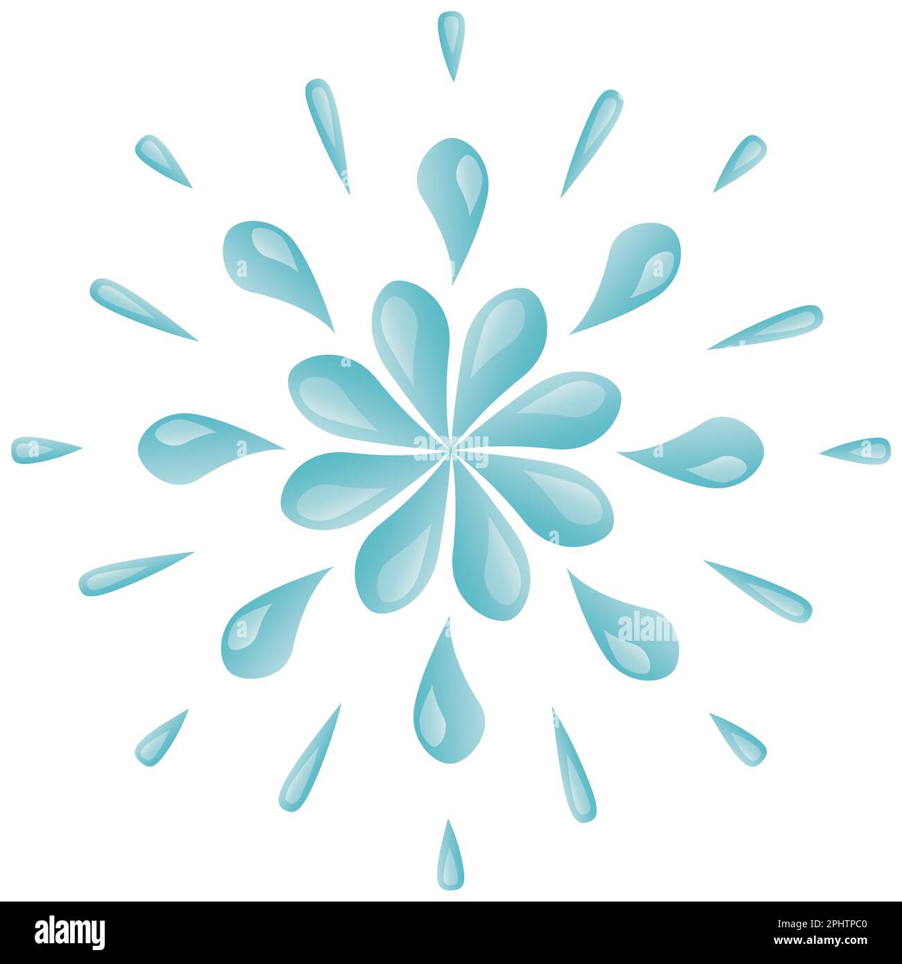 Motif de gouttes de pluie en forme de fleur. motif vectoriel sans couture. Illustration de Vecteur