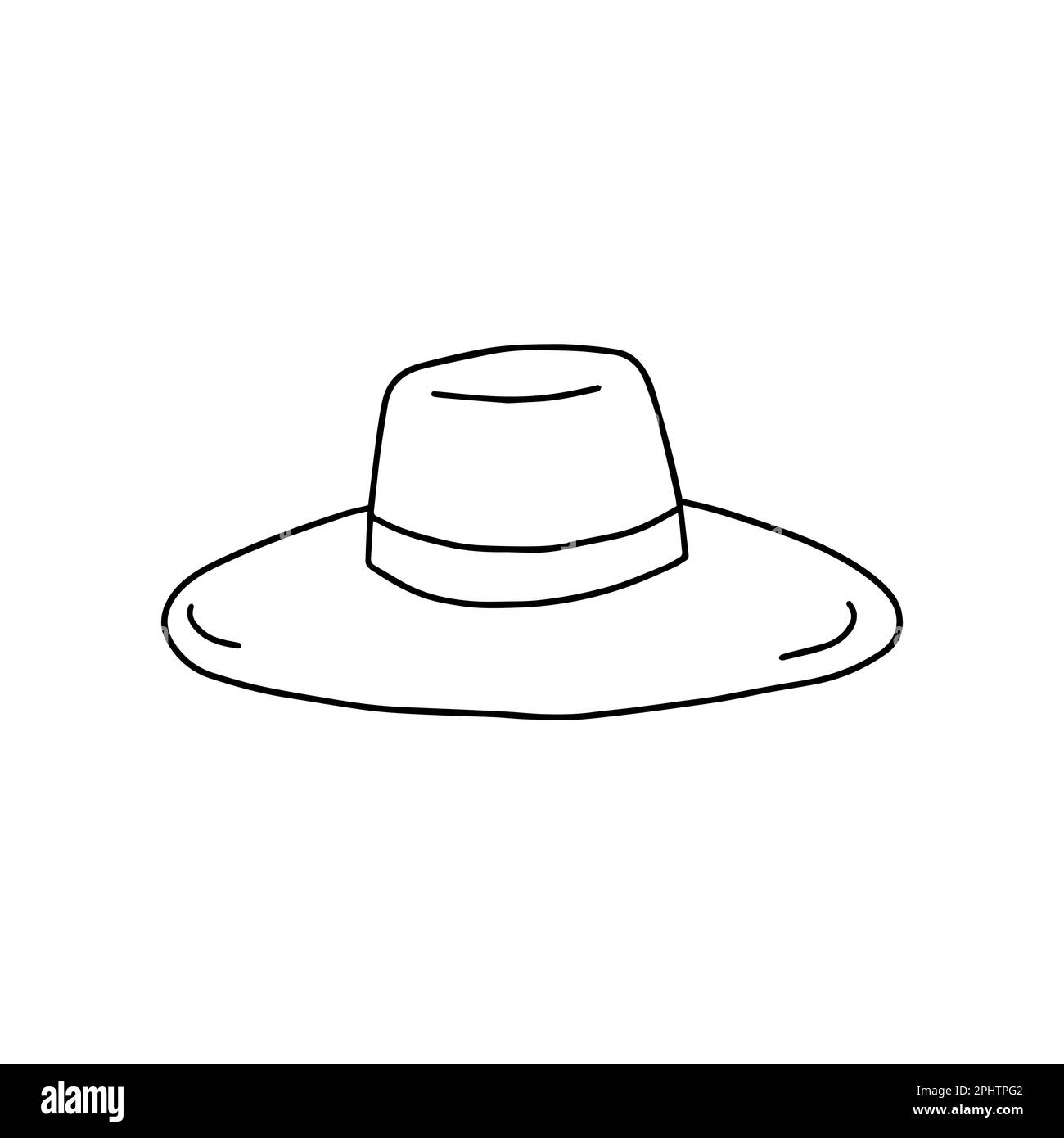 Chapeau de paille d'été Illustration de Vecteur