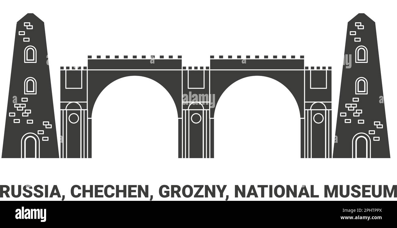 Russie, tchétchène, Grozny, Musée national Voyage illustration vecteur Illustration de Vecteur