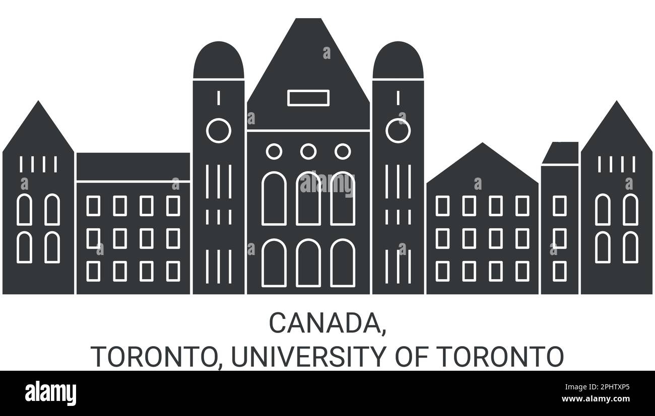 Canada, Toronto, Université de Toronto illustration vectorielle de voyage Illustration de Vecteur
