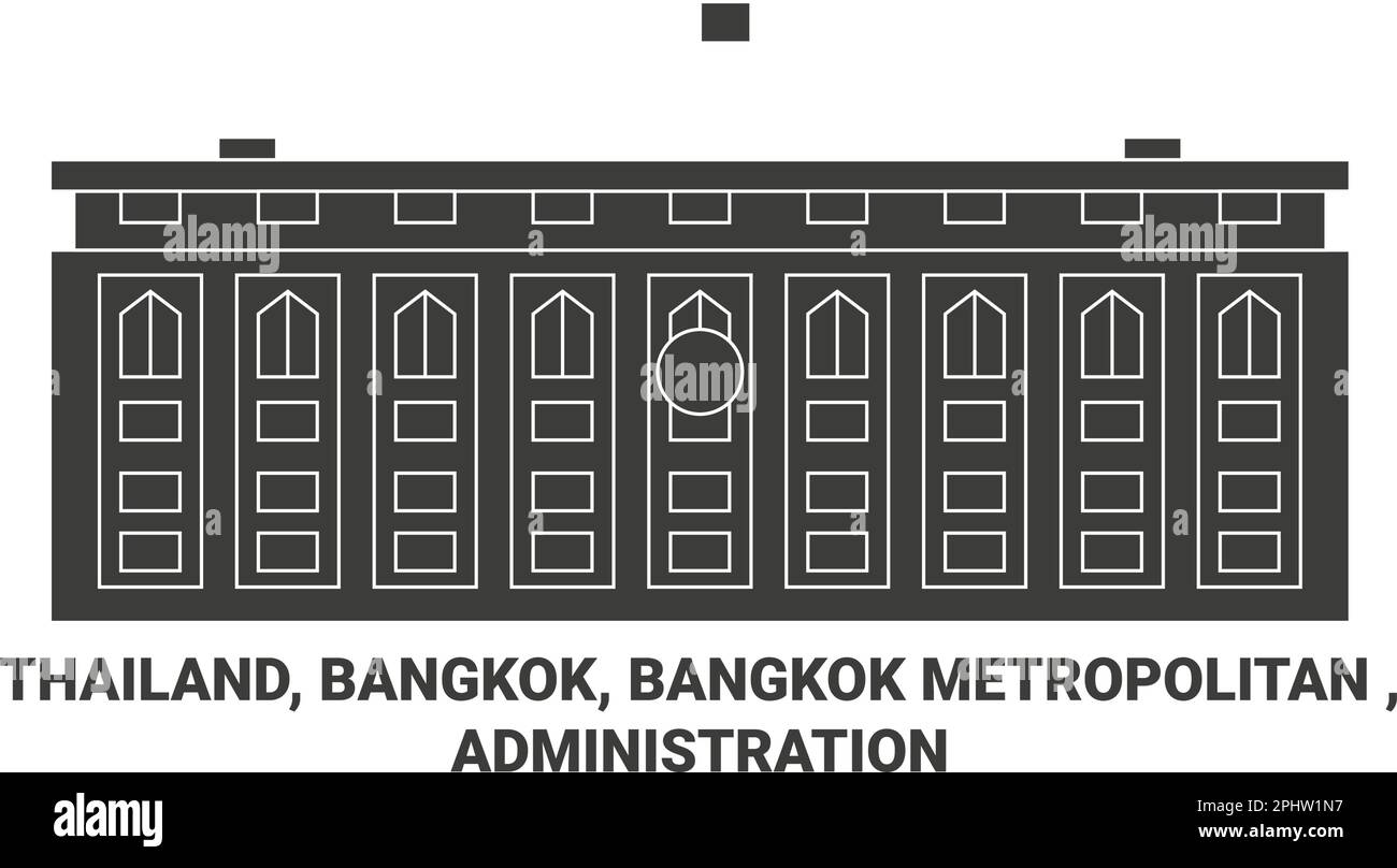 Thaïlande, Bangkok, Bangkok Metropolitan , Administration Voyage illustration vecteur de repère Illustration de Vecteur