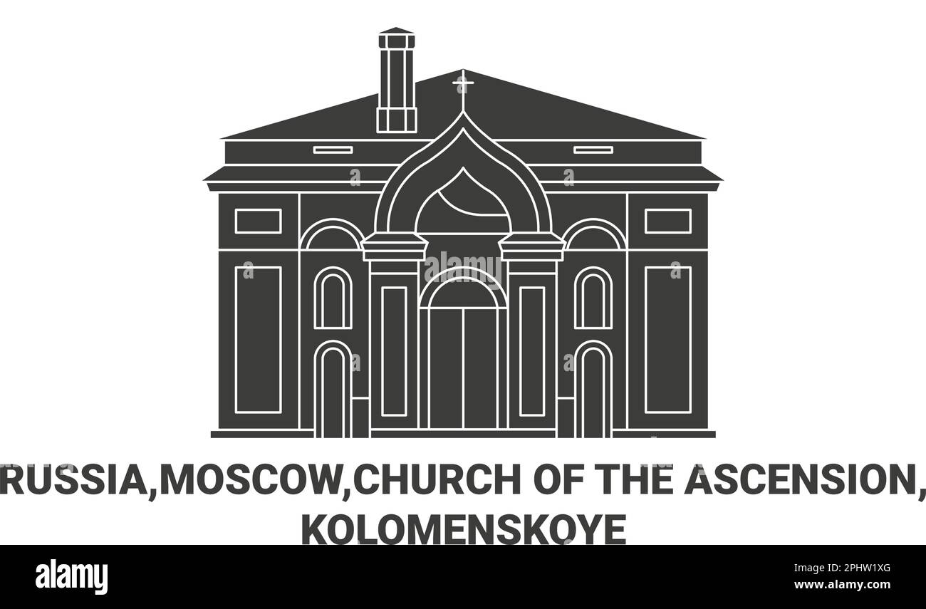 Russie,Moscou,Eglise de l'Ascension, Kolomenskoye Voyage repère illustration vecteur Illustration de Vecteur