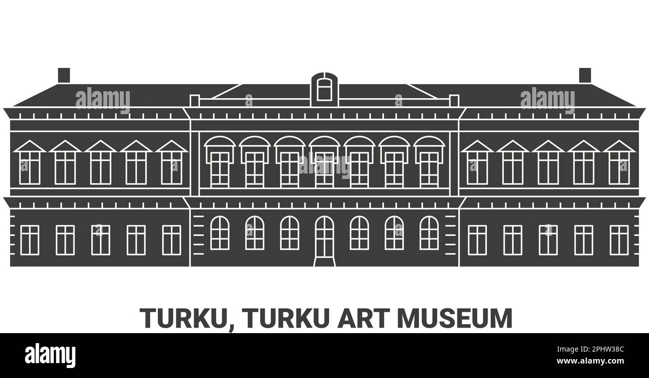 Finlande, Turku, Musée d'art de Turku, illustration vectorielle de voyage Illustration de Vecteur