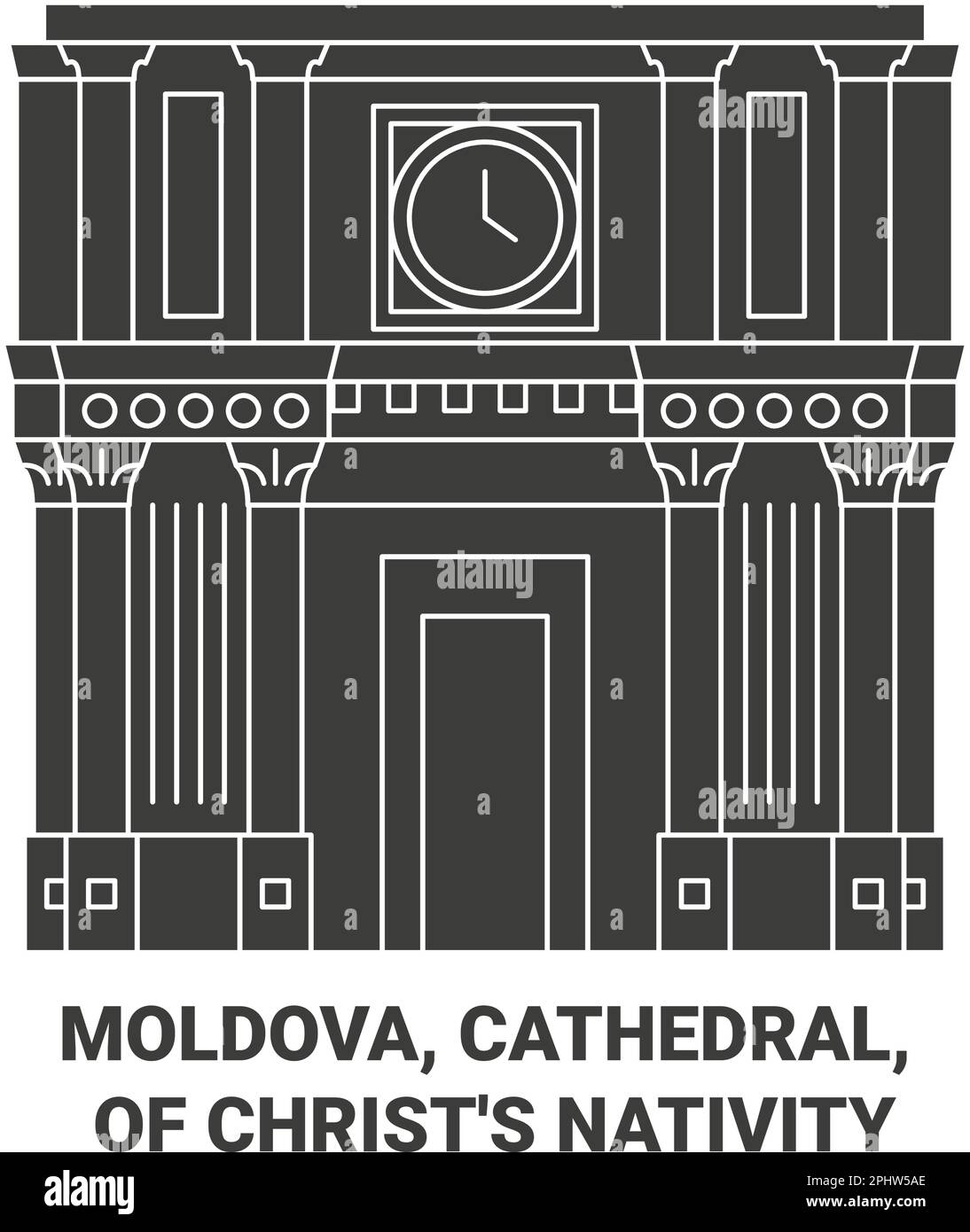 Moldavie, Cathédrale, de la Nativité du Christ Voyage illustration vecteur Illustration de Vecteur