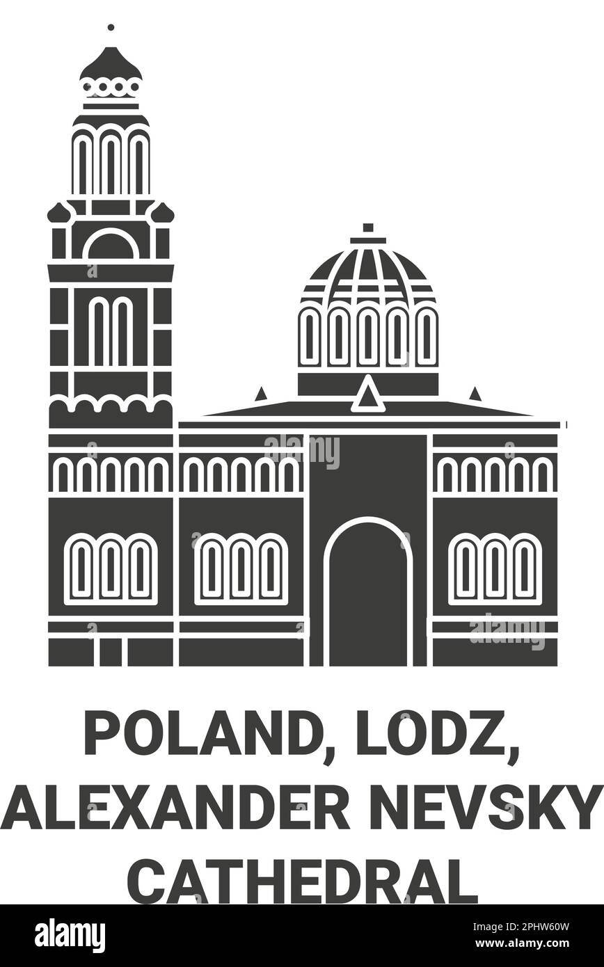Pologne, Lodz, Alexander Nevsky Cathedral voyage illustration vecteur Illustration de Vecteur
