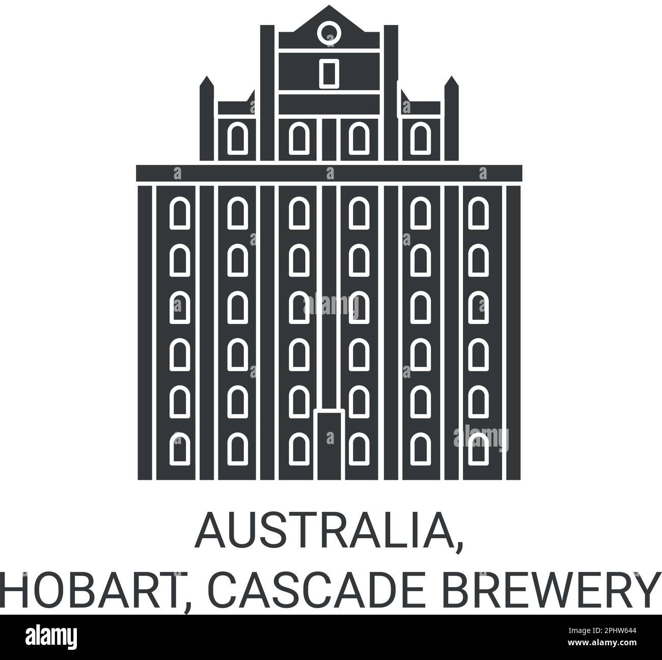 Australie, Hobart, Cascade Brewery voyage illustration vectorielle Illustration de Vecteur