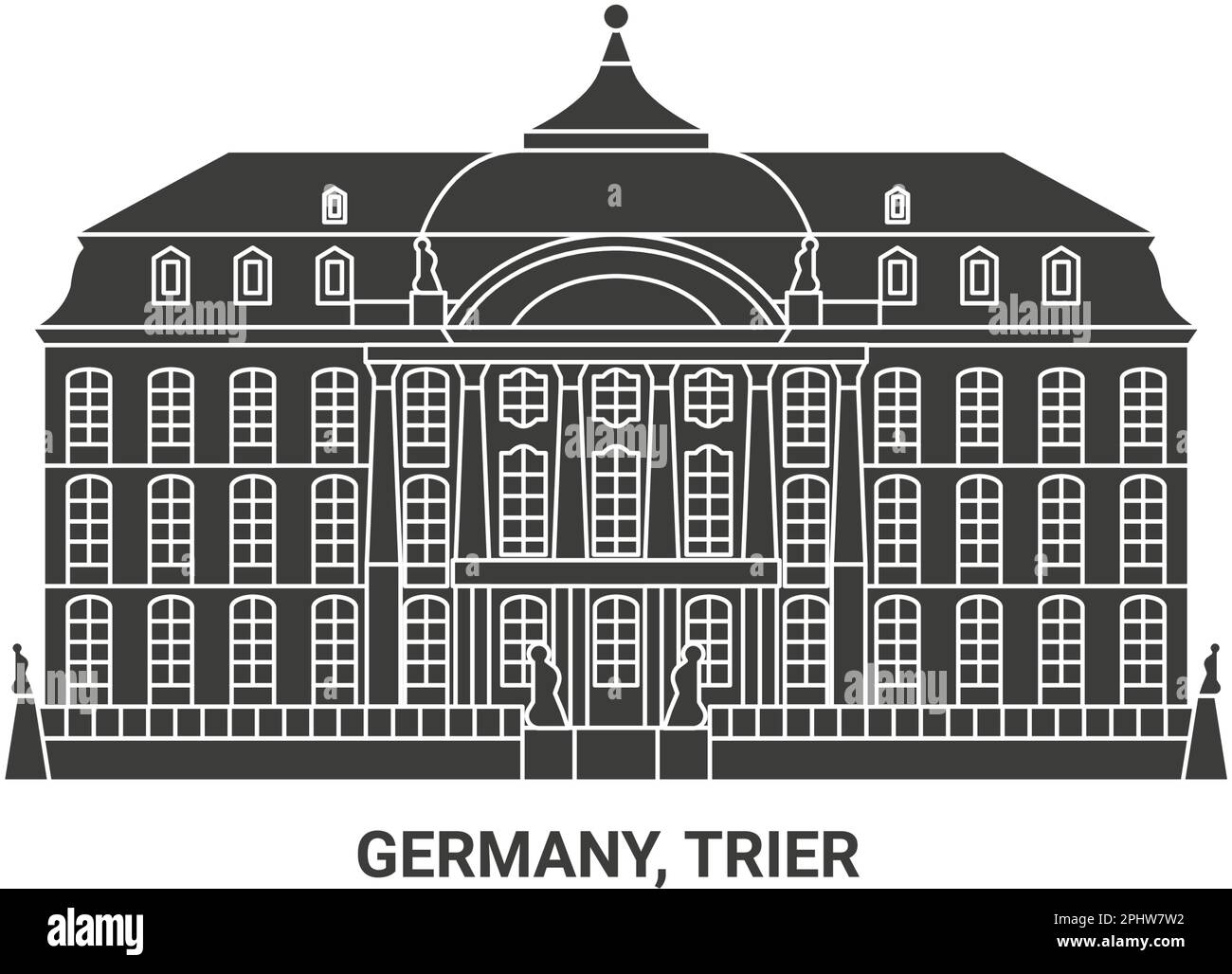 Allemagne, illustration du vecteur de repère de Trèves Travel Illustration de Vecteur