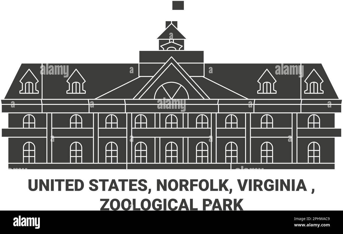Etats-Unis, Norfolk, Virginie , Zoological Park voyage illustration vecteur Illustration de Vecteur
