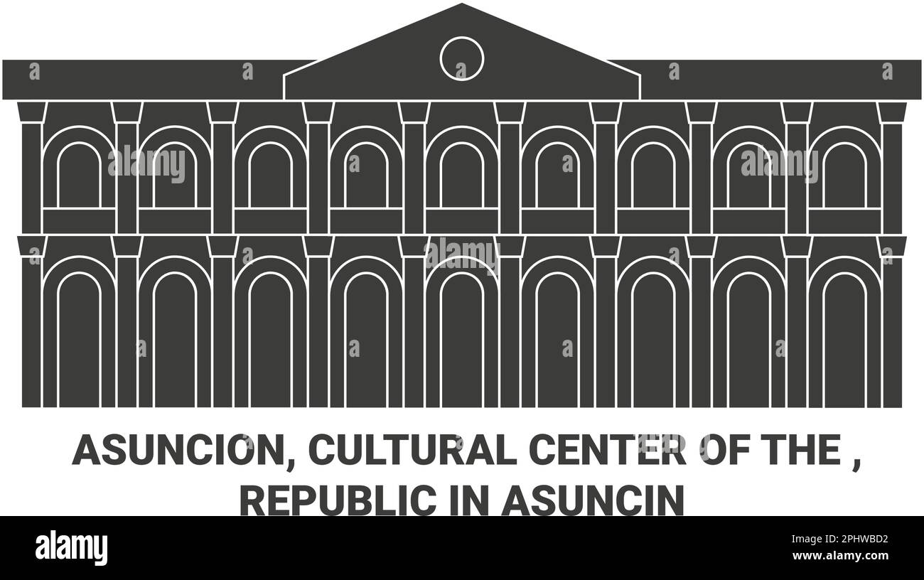 Paraguay, Asunción, Centre culturel de la , République à Asuncin Voyage repère illustration vecteur Illustration de Vecteur