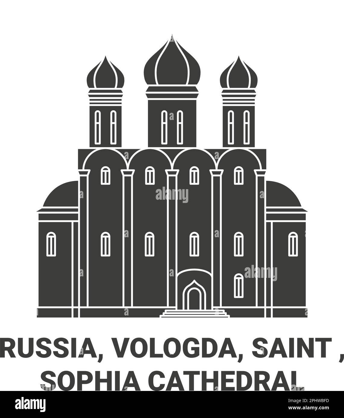 Russie, Vologda, Saint , Sophia Cathedral voyage illustration vecteur Illustration de Vecteur