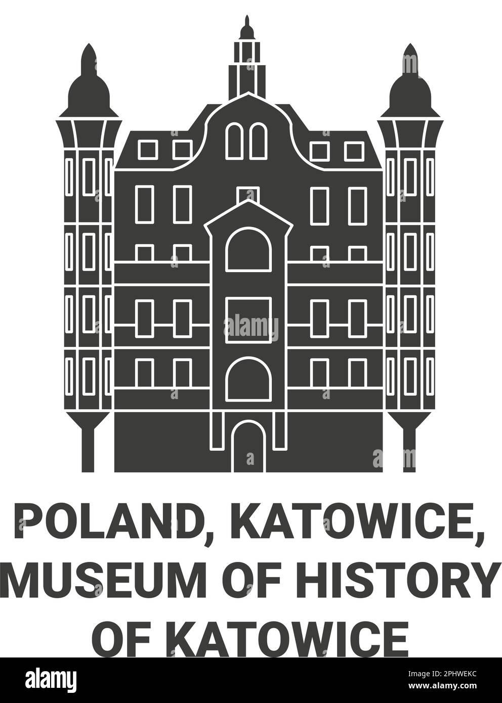 Pologne, Katowice, Musée d'Histoire de Katowice voyage illustration vectorielle Illustration de Vecteur