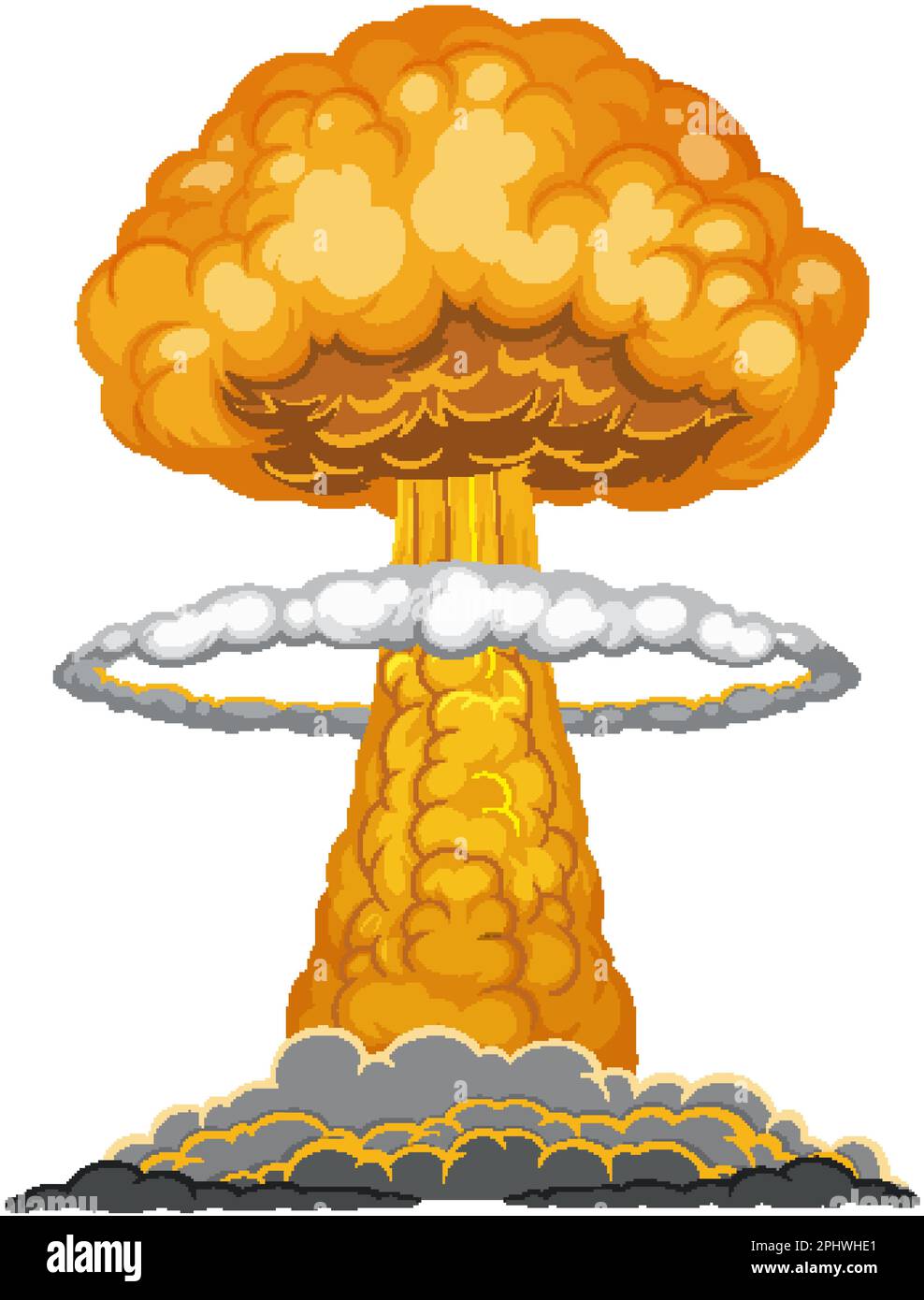 Illustration du nuage de champignons de la bombe atomique Illustration de Vecteur