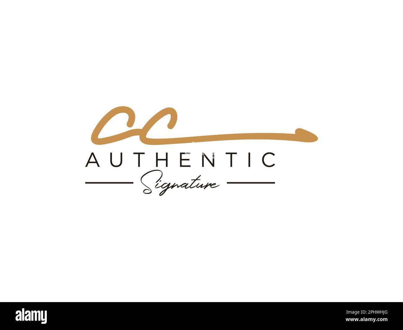 Modèle de logo Signature de lettre AC Illustration de Vecteur